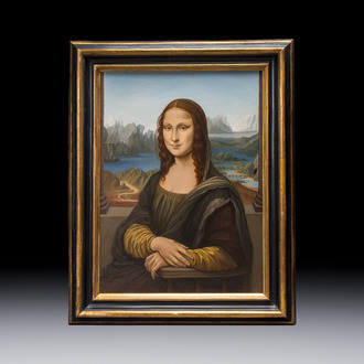 After Leonardo Da Vinci: 'Mona Lisa', oil on canvas, 19/20th C.