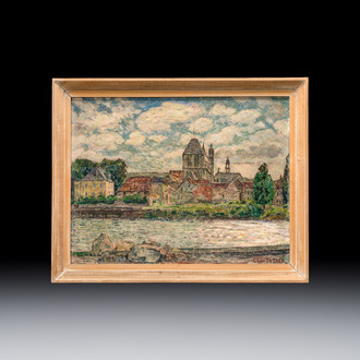 Léon De Smet (1881–1966): ‘Sight at Vernon-sur-Seine’, oil on board, signed, 20th C.