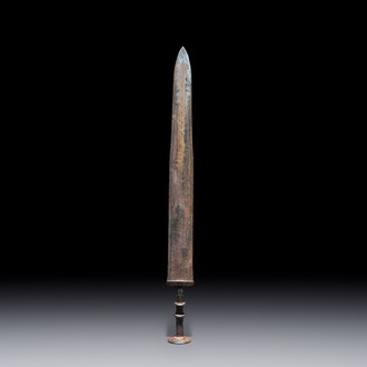 A Chinese bronze sword, Warring States period