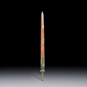 A Chinese bronze sword, Warring States period