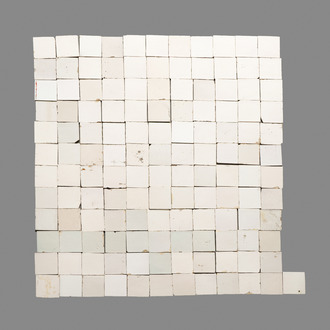 133 plain white Dutch Delft tiles, so called 'witjes', 18/19th C.