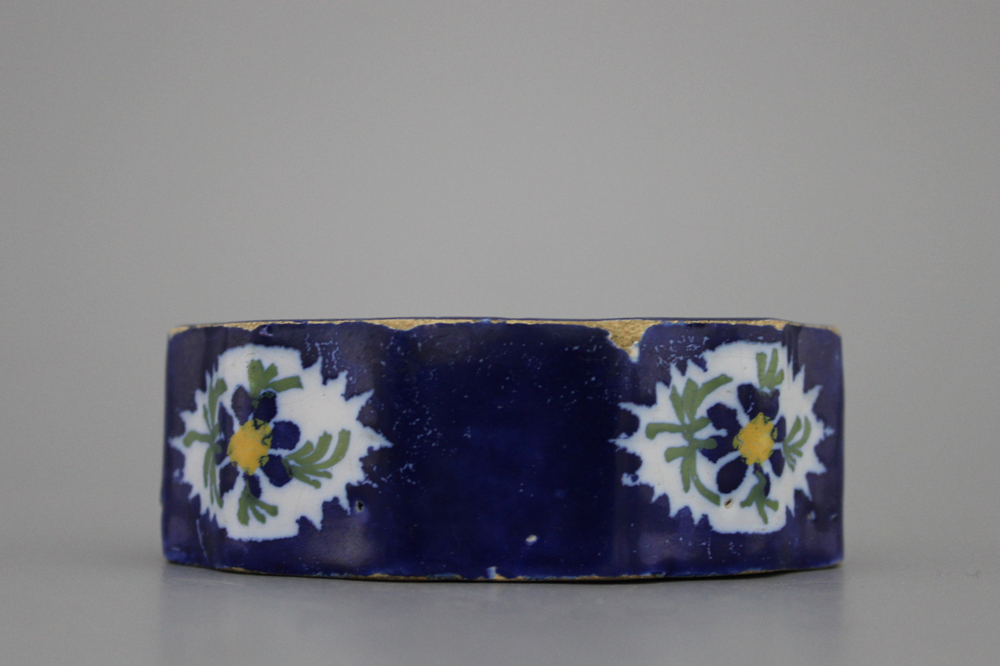 A Brussels faience blue-ground salt 18th C.