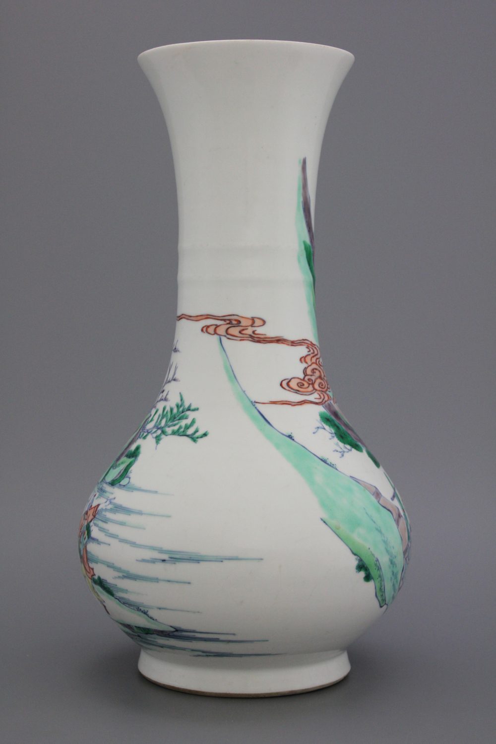 A pear-shaped bottle vase in Kangxi style, 19/20th C.