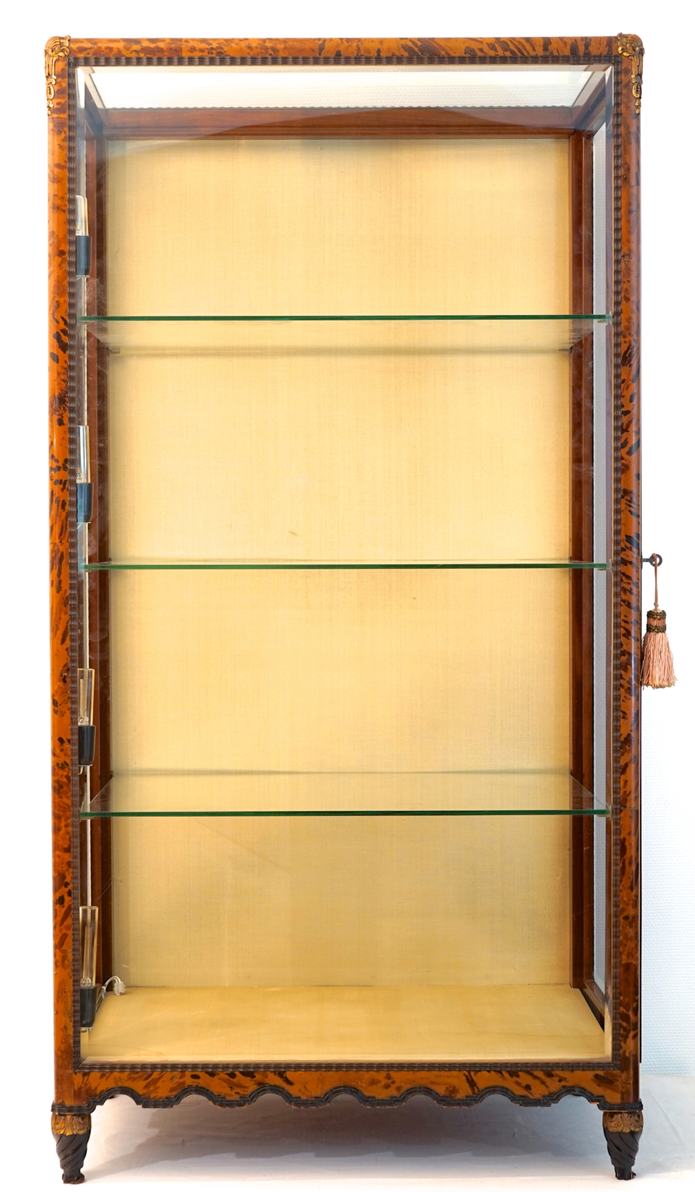 Ebbenhouten vitrinekast in gelakt schildpad, Maison Franck, Antwerpen, ca 1900
