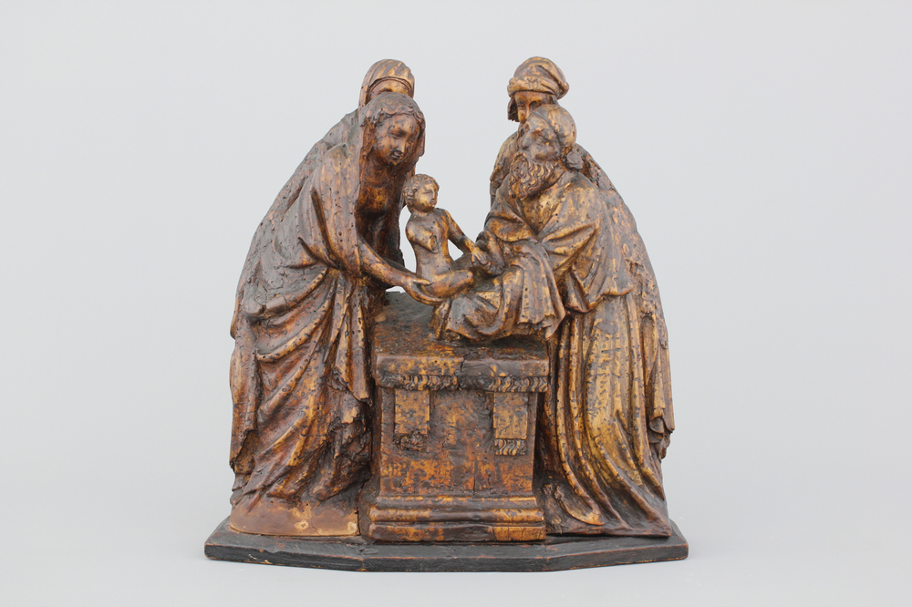 Fragment d'un r&eacute;table en ch&ecirc;ne repr&eacute;sentant "La Circoncision", 16e-17e