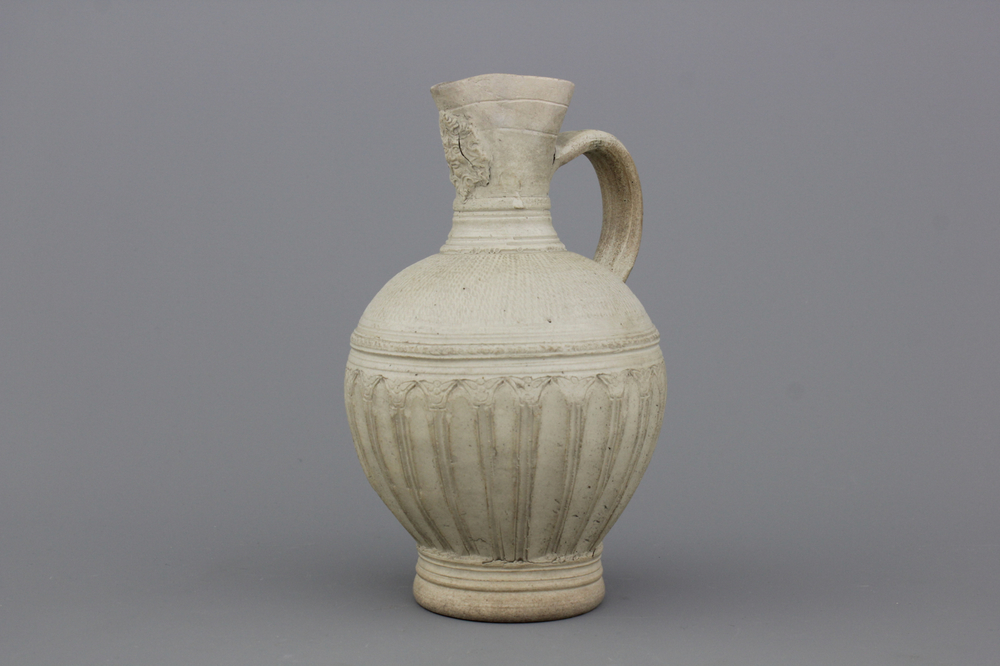 A Siegburg bellarmine jug, late 16th C.