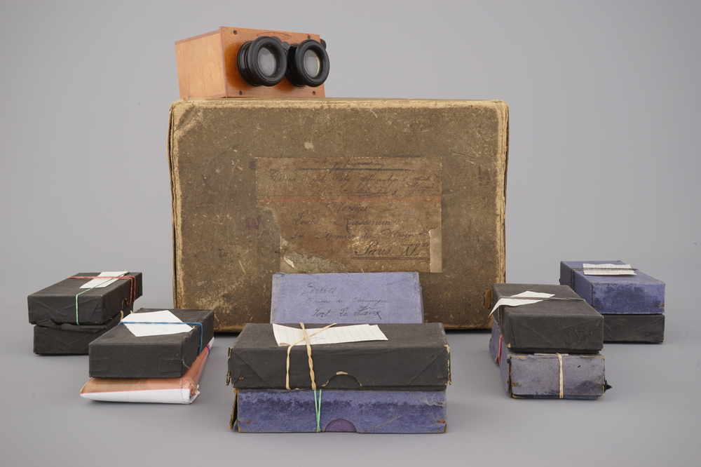 Collection impressionante de vues st&eacute;r&eacute;o et visionneuse, la Grande Guerre, France
