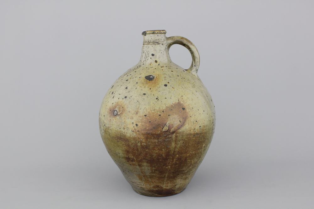 A large Raeren stoneware bellarmine jug, 17th C.