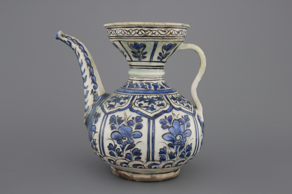 A Safavid blue and white jug in Chinese Ming style, Iran, 17th C.