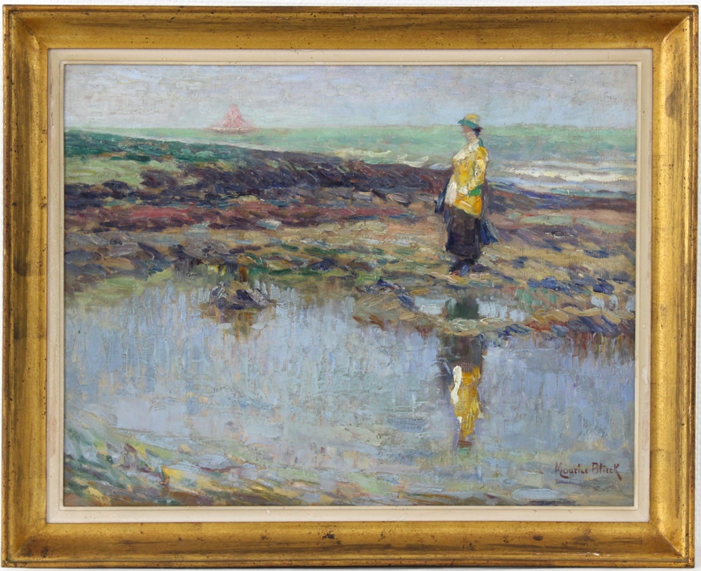 Maurice Blieck (1876-1922) "Dame &agrave; la mer"