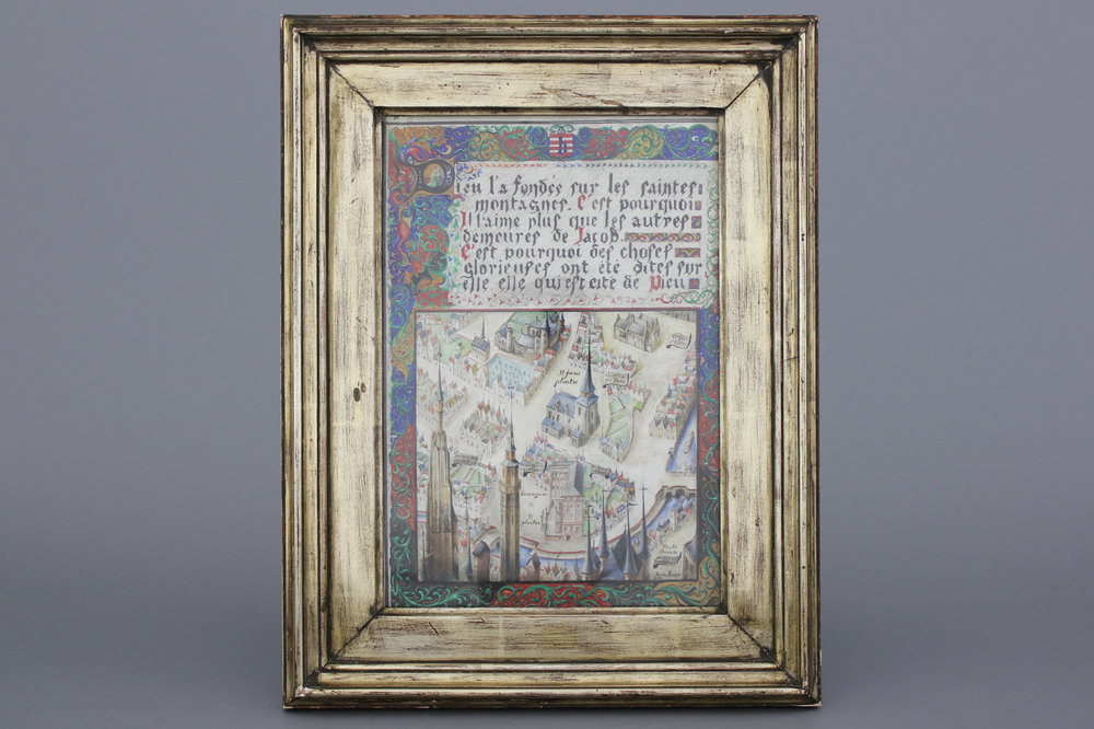 Andr&eacute; Basyn, A map of Bruges, 1931, after a medieval example