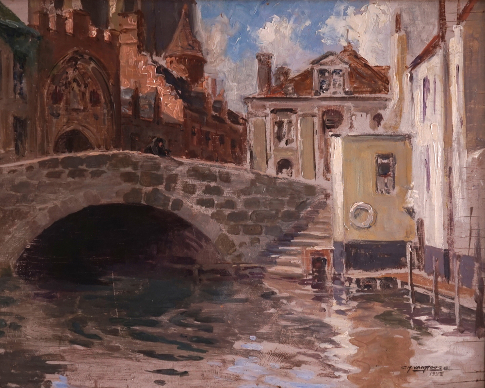 Charles van  Roose (1883-1960), "Vue sur Gruuthuse", Bruges