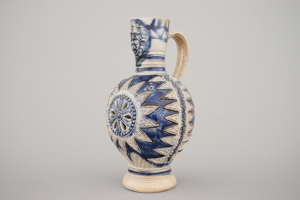 A Westerwald Enghals jug, ca. 1600