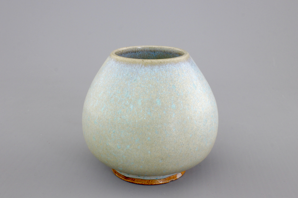 A Chinese jun glaze brush washer, Yuan Dynasty