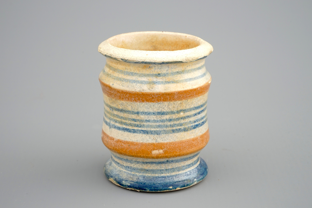 A small Antwerp maiolica albarello, ca. 1580