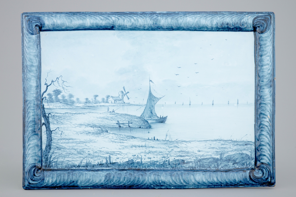 A French faience plaque signed E. Gall&eacute;, Nancy, 19th C.
