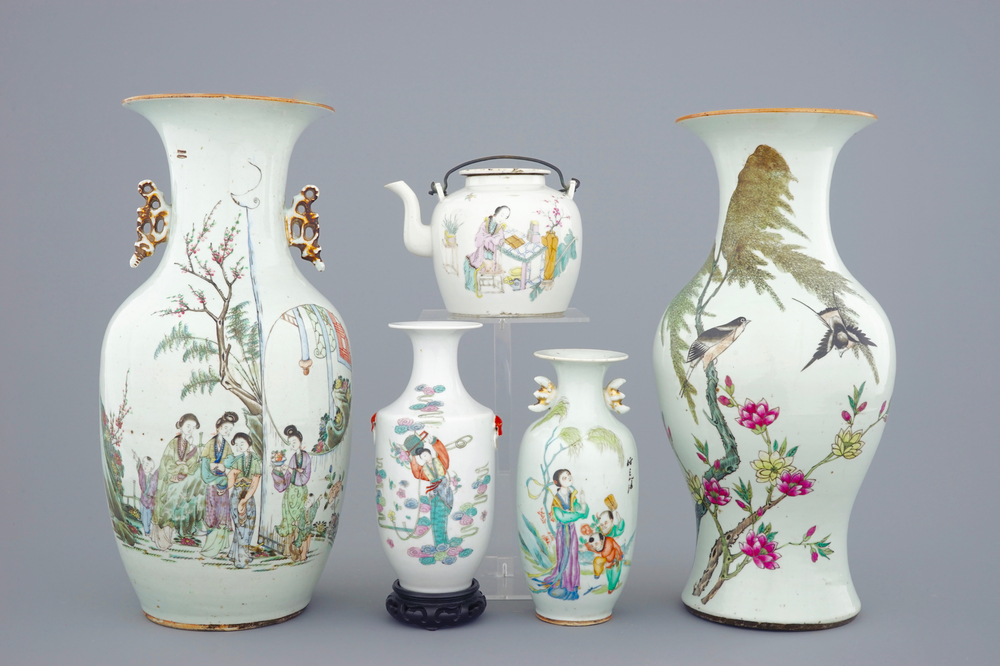 Un lot vari&eacute; de porcelaine de Chine, 19/20&egrave;me