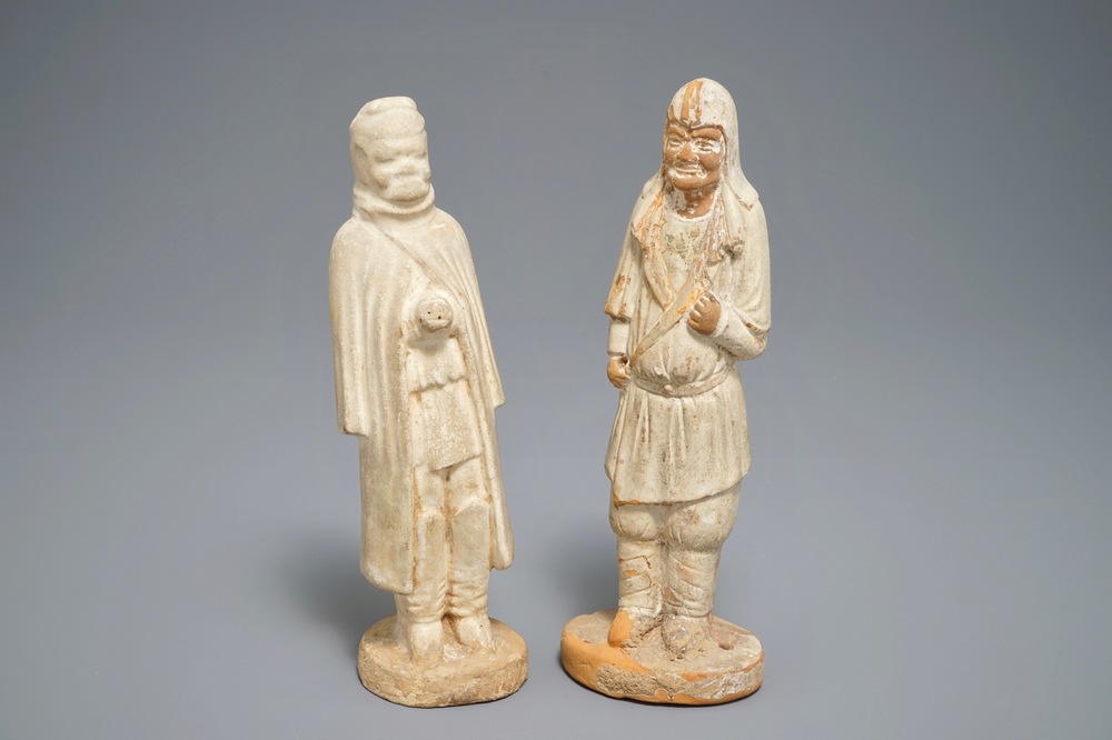 Two Chinese pottery figures, Tang