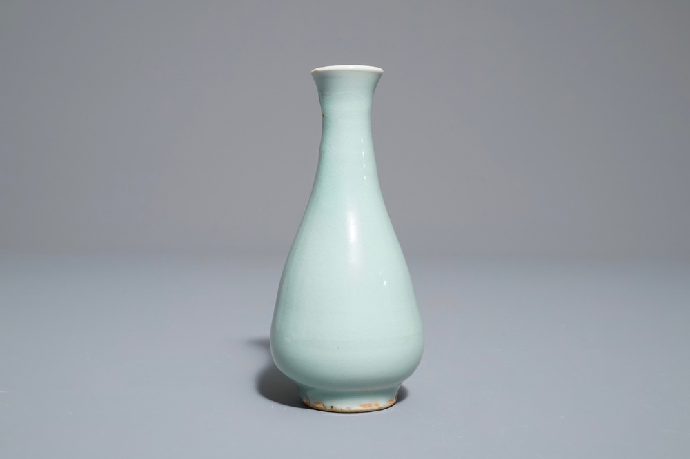 A Chinese qingbai bottle vase, Yuan or Ming