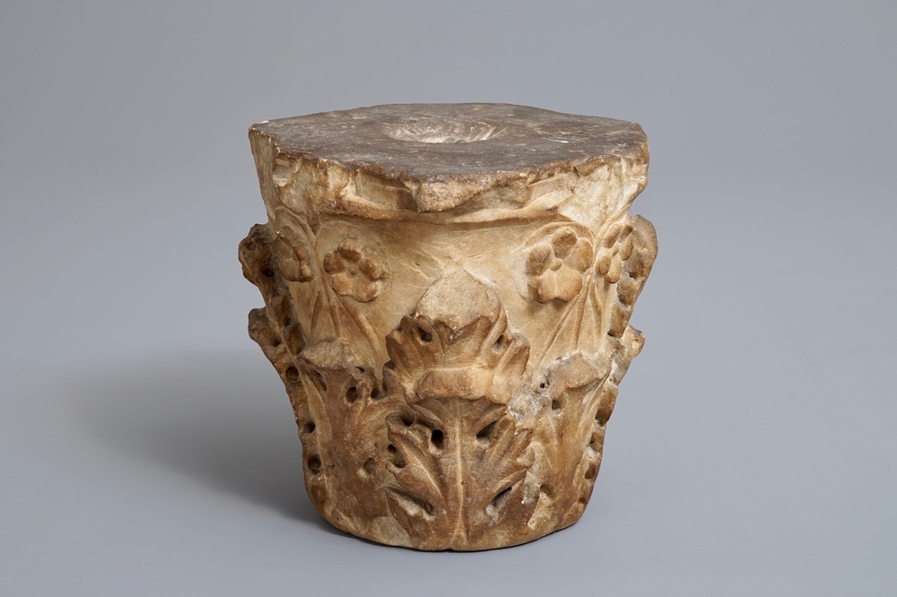 A marble fragment of a capital, Spain or Italy, 16/17th C.
