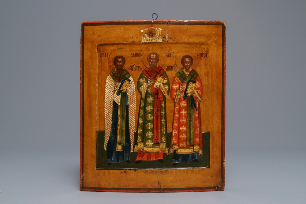 Une ic&ocirc;ne russe: Les Trois Saints Hi&eacute;rarques, 19&egrave;me