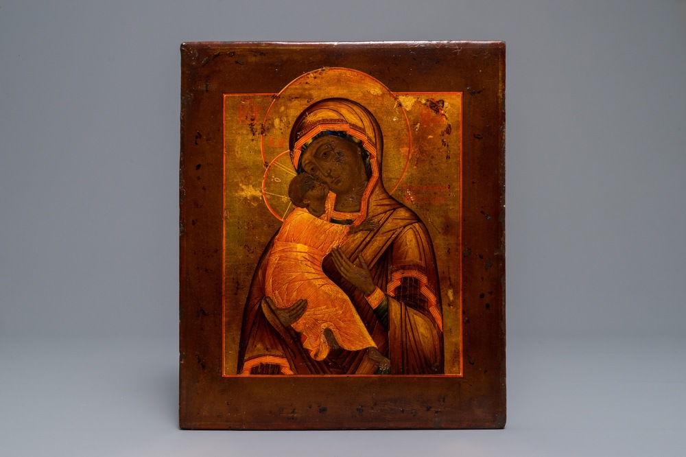 Une ic&ocirc;ne russe: Notre-Dame de Vladimir, 19&egrave;me