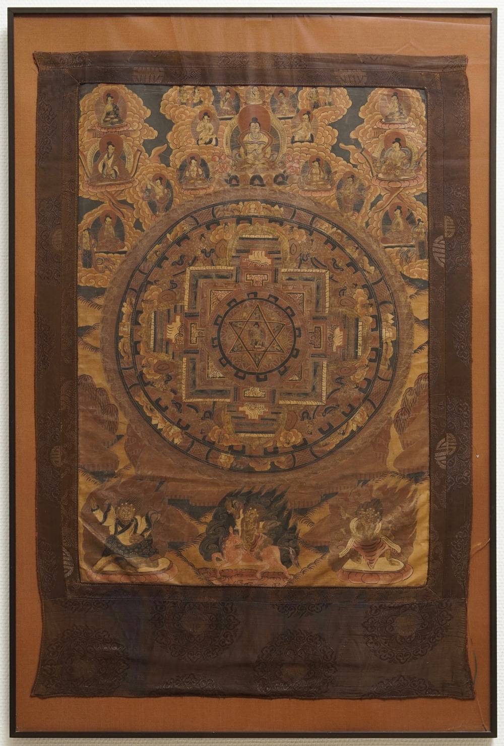 Un thangka 'mandala', N&eacute;pal ou Tibet, 19/20&egrave;me
