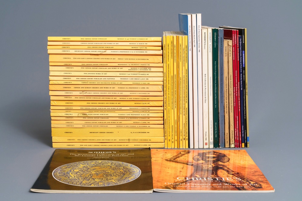 48 veilingcatalogi Chinese kunst van Christie's en Sotheby's, jaren '80