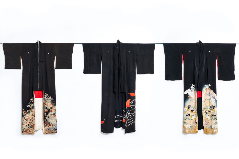 Une collection vari&eacute;e de textiles japonaises, Meiji/Showa, 19/20&egrave;me