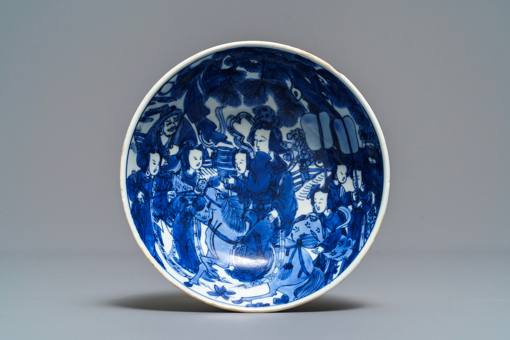A rare Chinese blue and white double-walled warming bowl, 'zhuge', Jiajing