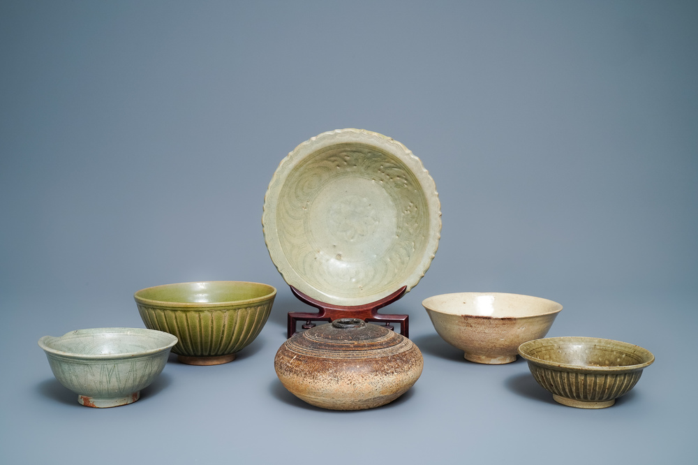 A varied collection of Thai Sawankhalok ceramics, 15th C. and later