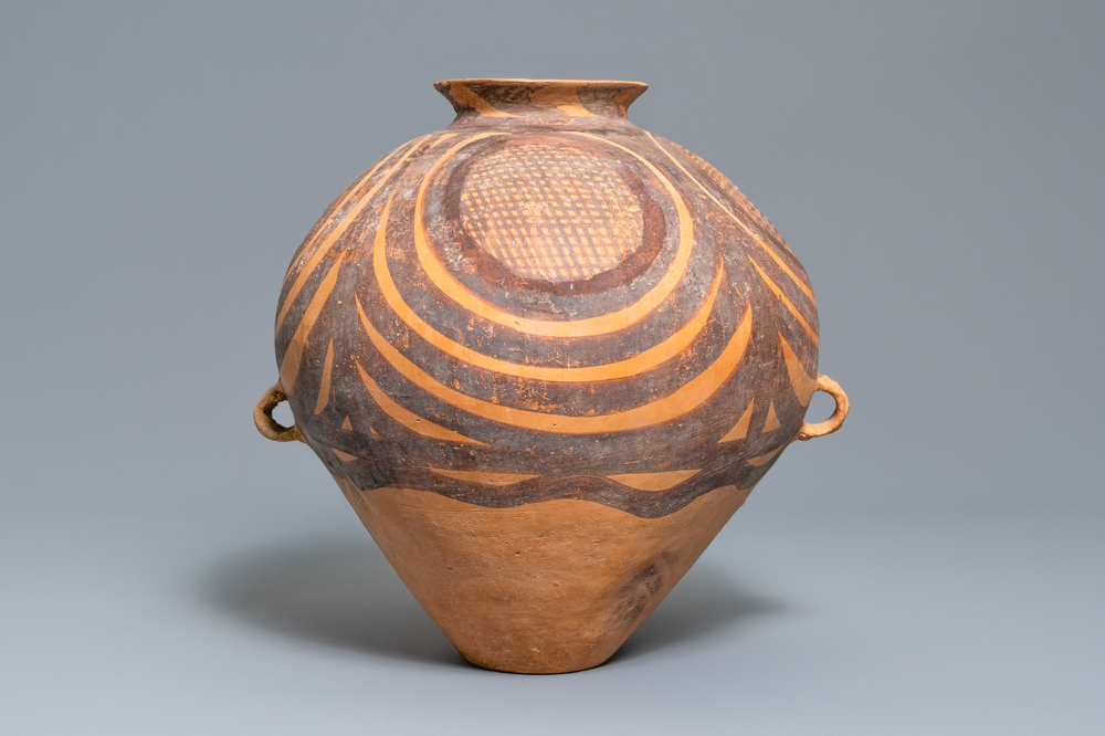 Un vase en poterie, Chine, p&eacute;riode Banshan, culture Majiayao, 2600 &agrave; 2300 av. J.-C.