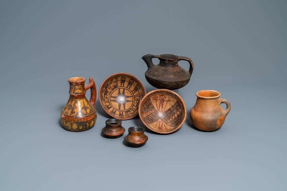 Une collection vari&eacute;e en terre cuite et polychromie, Am&eacute;rique du Sud