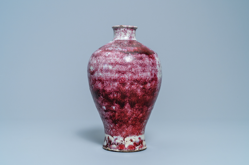 A Chinese junyao meiping vase, Yuan or Ming