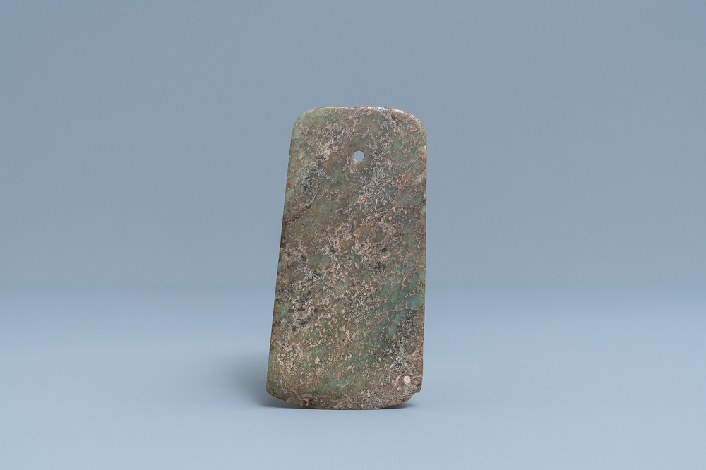 A Chinese jade axe, Warring States period or later