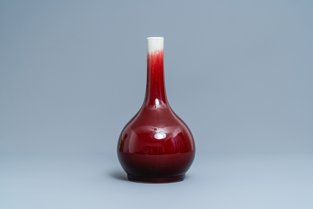 A Chinese langyao-glazed bottle vase, Qianlong