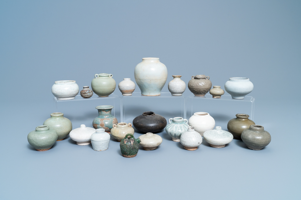 24 various small Chinese vases and jarlets, Song and later