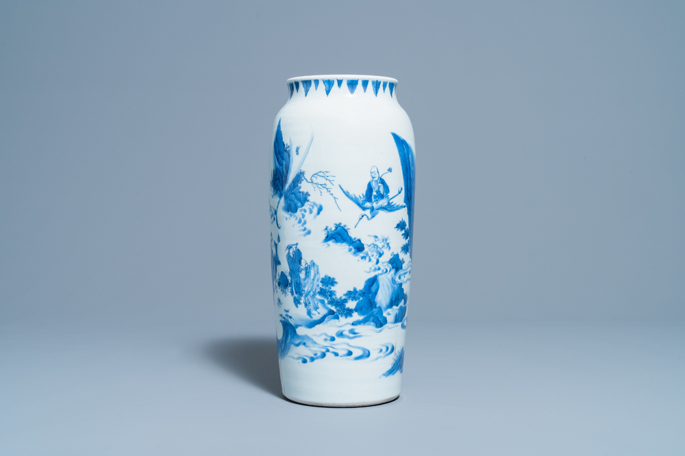 Een Chinese blauw-witte vaas met onsterfelijken, Transitie periode