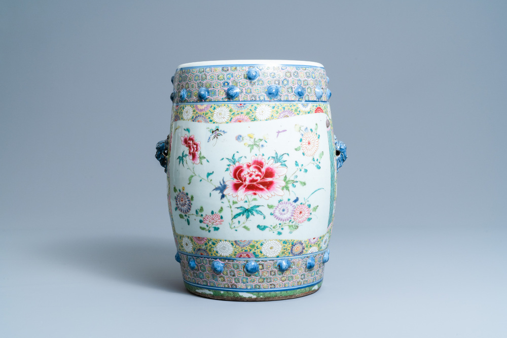 A Chinese famille rose garden seat, Qianlong
