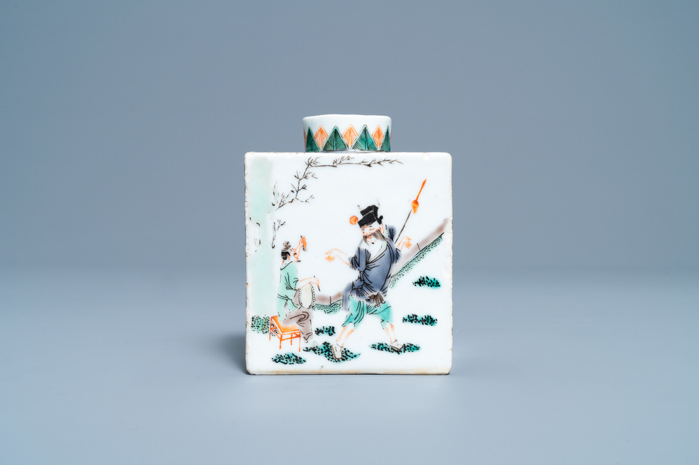Een Chinese famille verte theebus, Kangxi