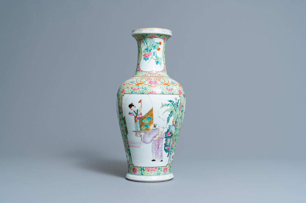 A fine Chinese famille rose vase, Republic