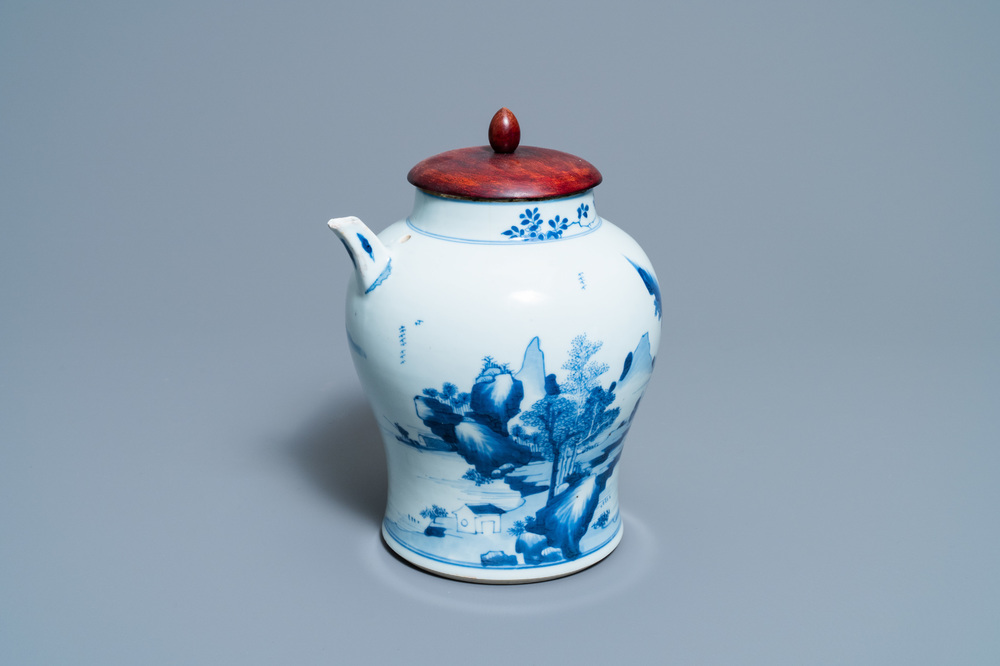 Een Chinese blauw-witte kan voor de Vietnamese markt, Kangxi