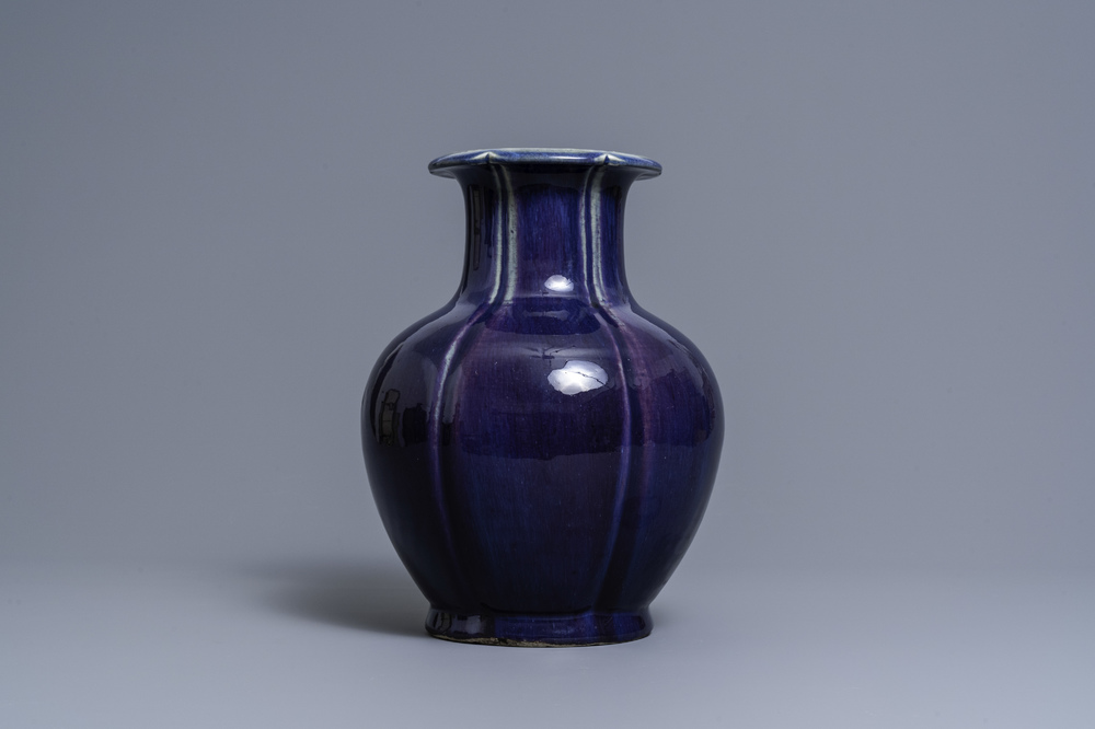 A Chinese flamb&eacute;-glazed vase, Qianlong
