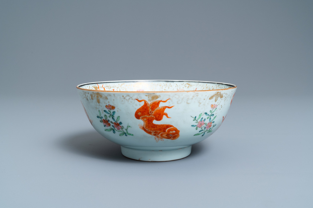 A Chinese famille rose 'goldfish' bowl, Yongzheng