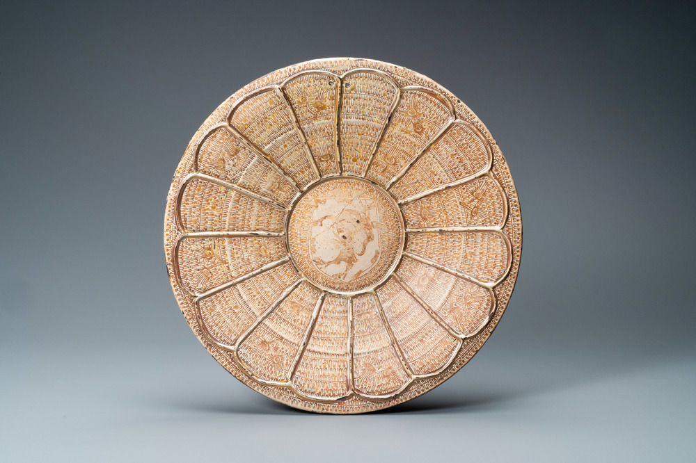 A Hispano-Moresque armorial lusterware dish, Manises, Spain, 15th C.