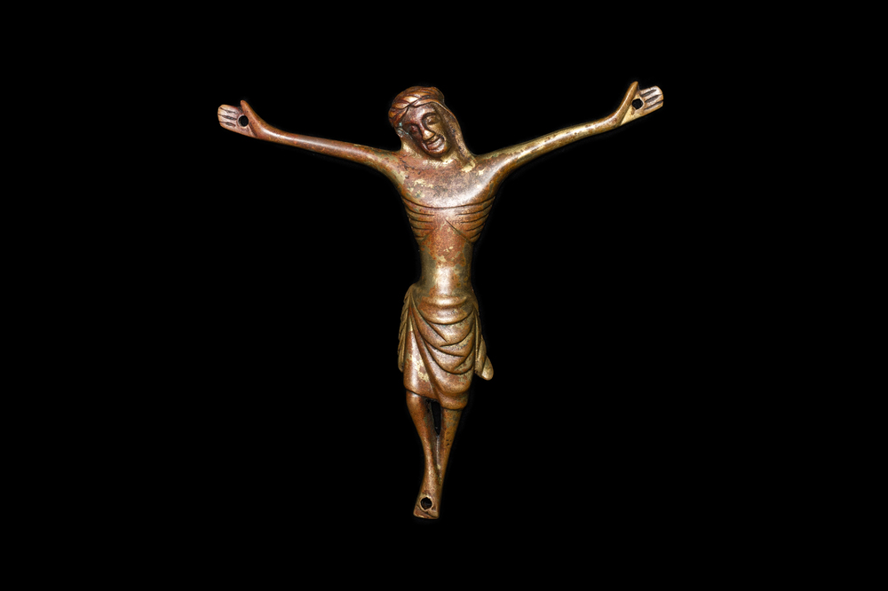 Een vergulde bronzen Corpus, Frankrijk, 14e eeuw