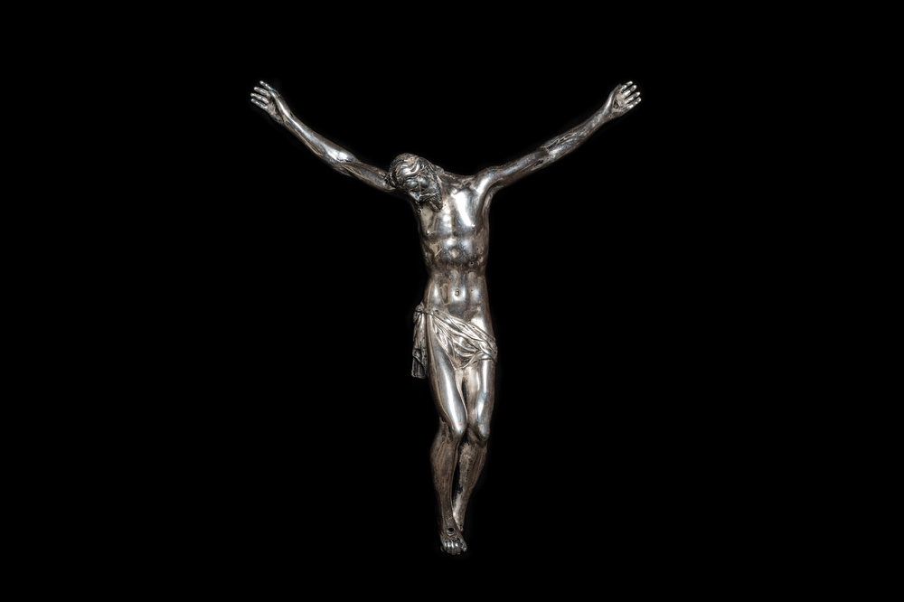 Une statue de Christ en argent d'apr&egrave;s le 'Cristo Morto' de Giambologna, Italie, Florence, 17&egrave;me