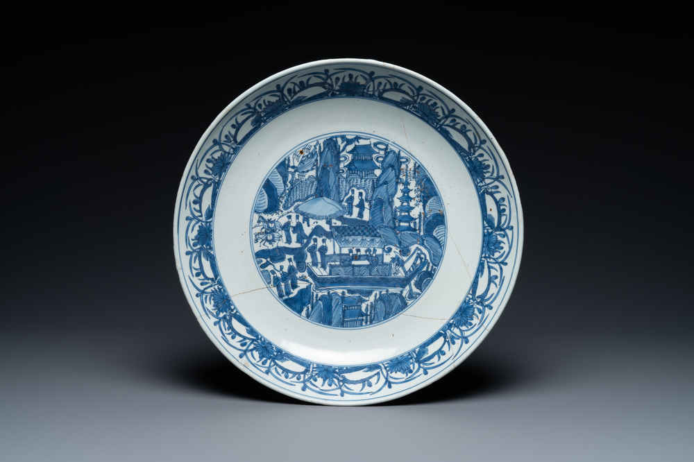 Een Chinese blauw-witte schotel, Jiajing