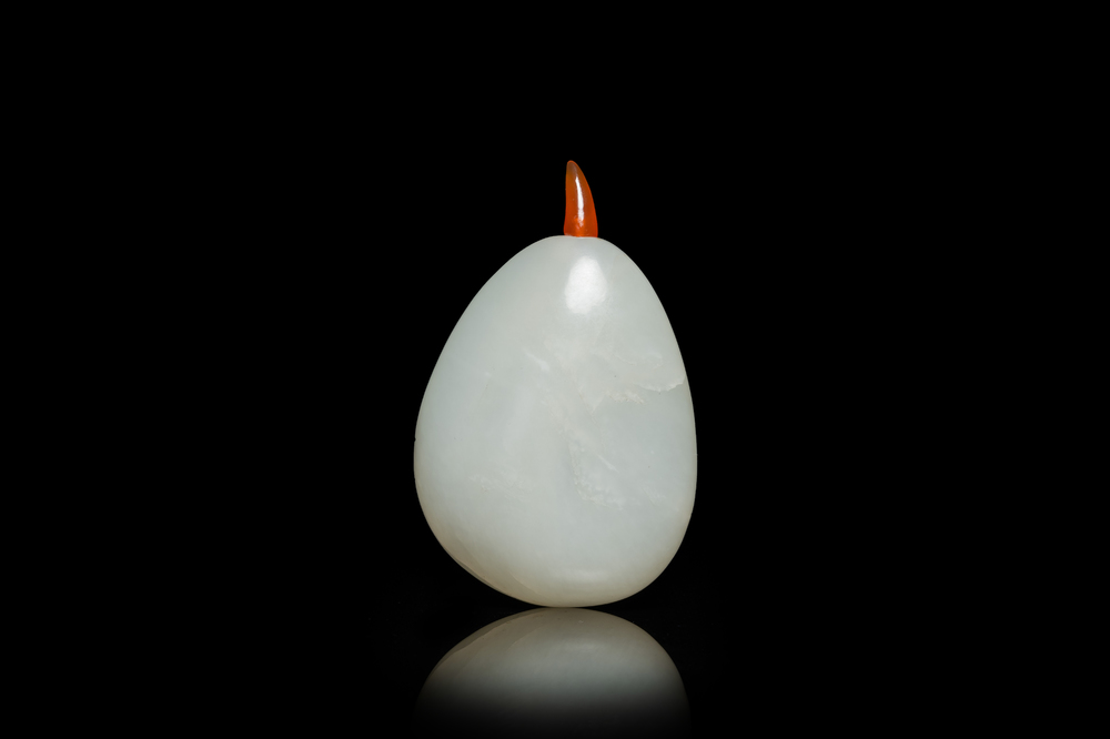 Une tabati&egrave;re en jade blanche, Chine, Qing