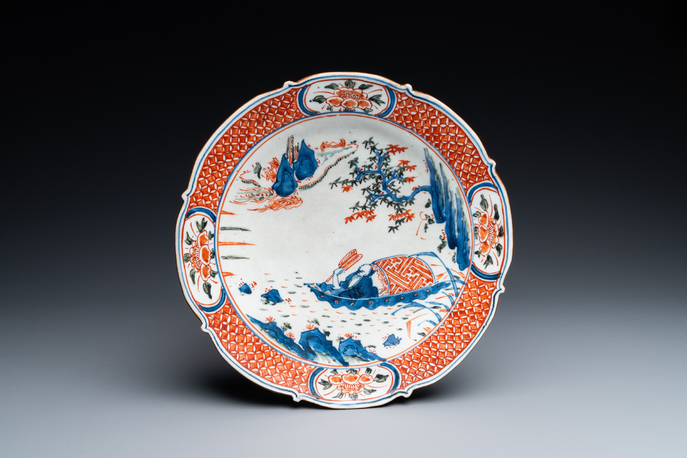 Een Chinese wucai ko-sometsuke schotel voor de Japanse markt, Transitie periode